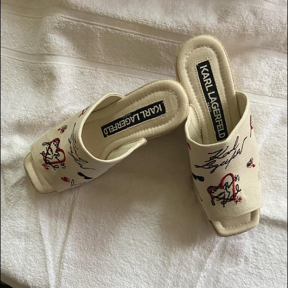 Brand new Karl Lagerfeild 8.5 shoes with original box that they came in.